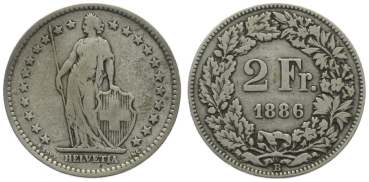 Preview: 2 Franken 1886 B